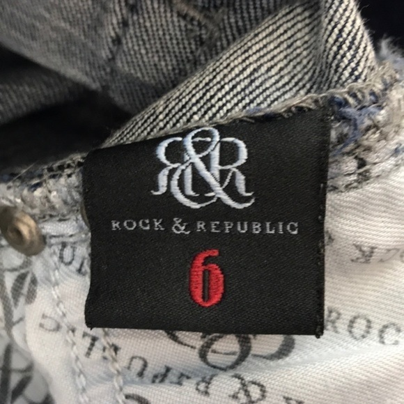 ROCK & REPUBLIC Kasandra Studded Jeans sz 6 - Picture 7 of 9